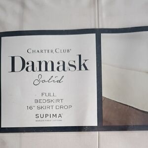 Charter Club Cream Damask Bedskirt
